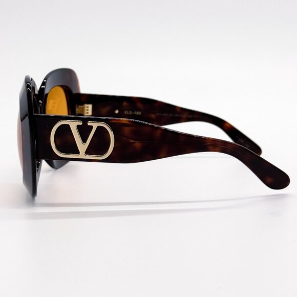 NEW VALENTINO SUNGLASSES VLS-180C HAVANA/ORANGE WOMEN EYEWEAR